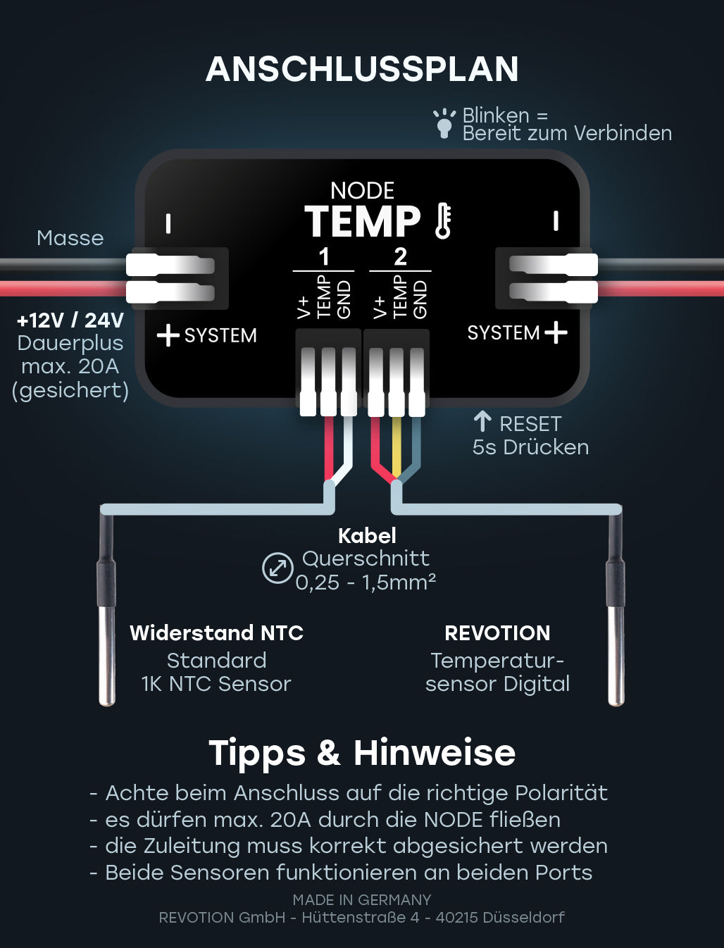 Anschlussplan NODE Temp