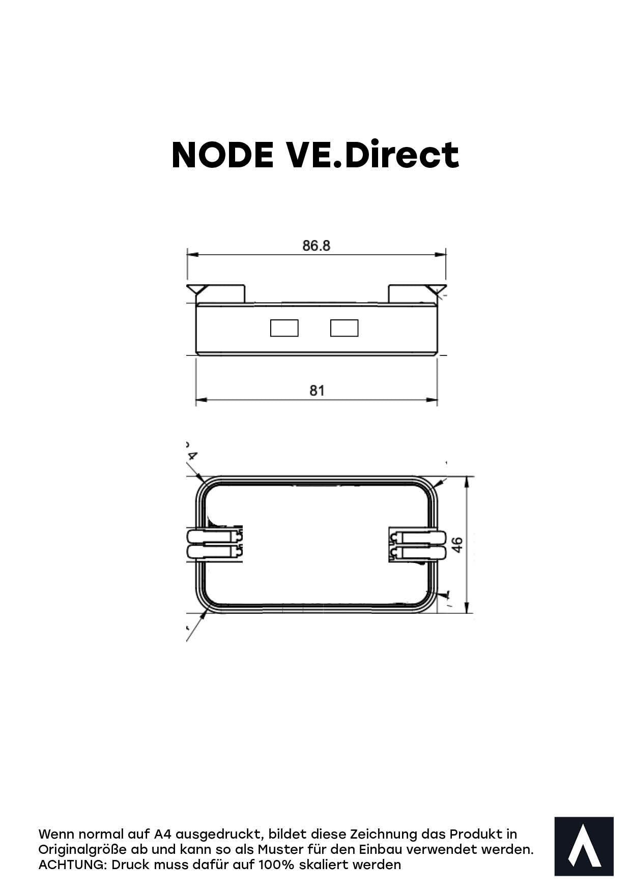 Technical Drawing as print template for revotion node ve.direct