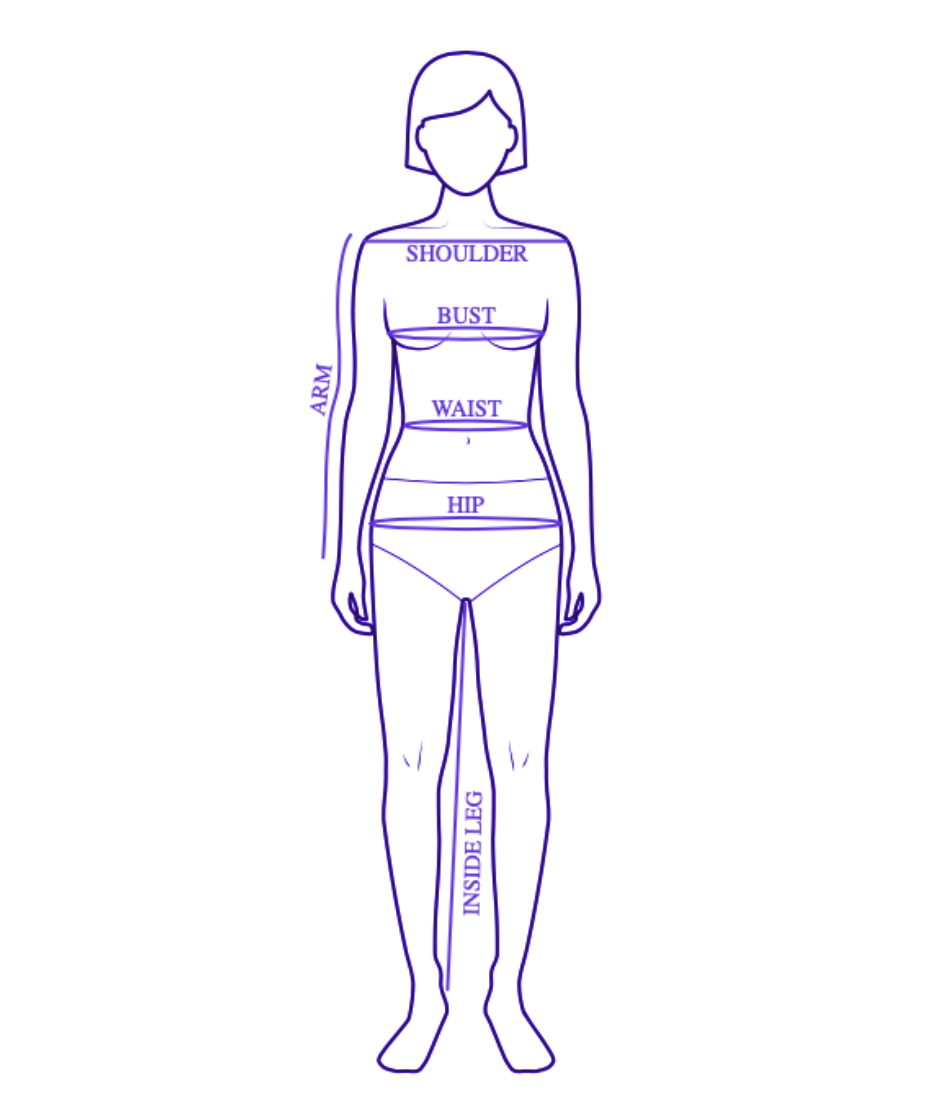 How to measure Around Bust/Chest Measurement - reference image