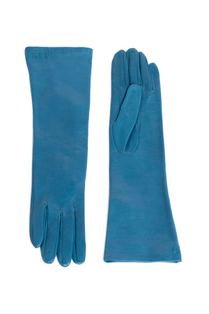 Louise Teal Leather Gloves - alas eius