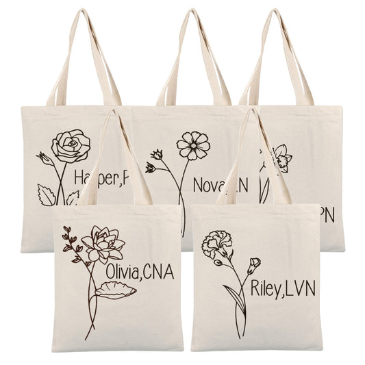 Personalized Initial Tote Bag for Every Day Use Linen Bags for Women B –  fancyougifts