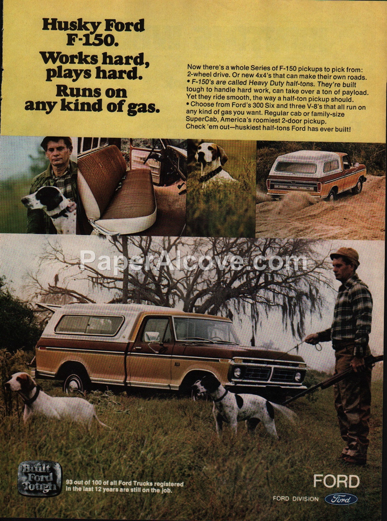 Ford F 150 Pickup Truck 1976 Vintage Original Old Magazine Ad Hunting