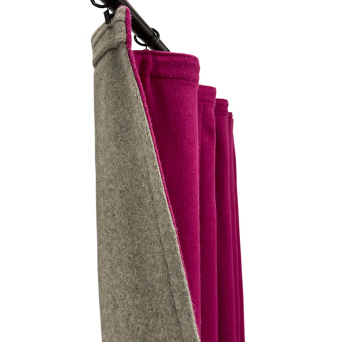 Amore Beaute two layered felt curtains for noise reduction and light reduction