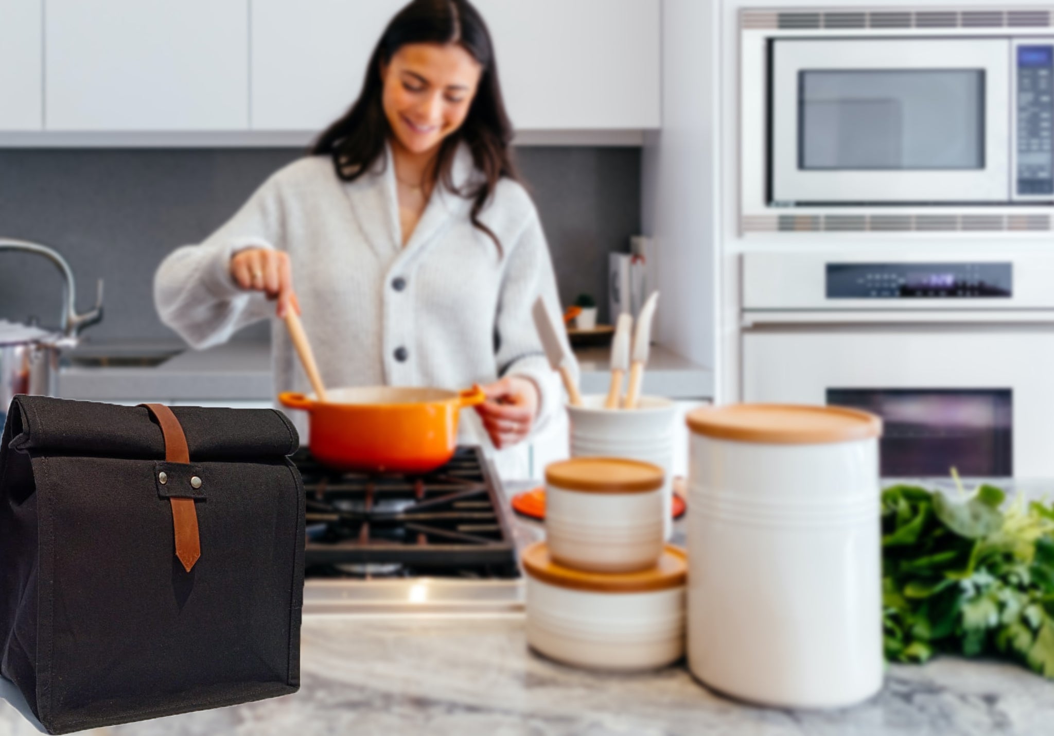 cotton canvas lunch bag