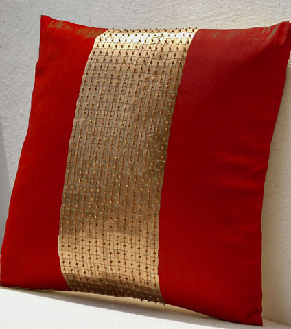 large red throw pillows