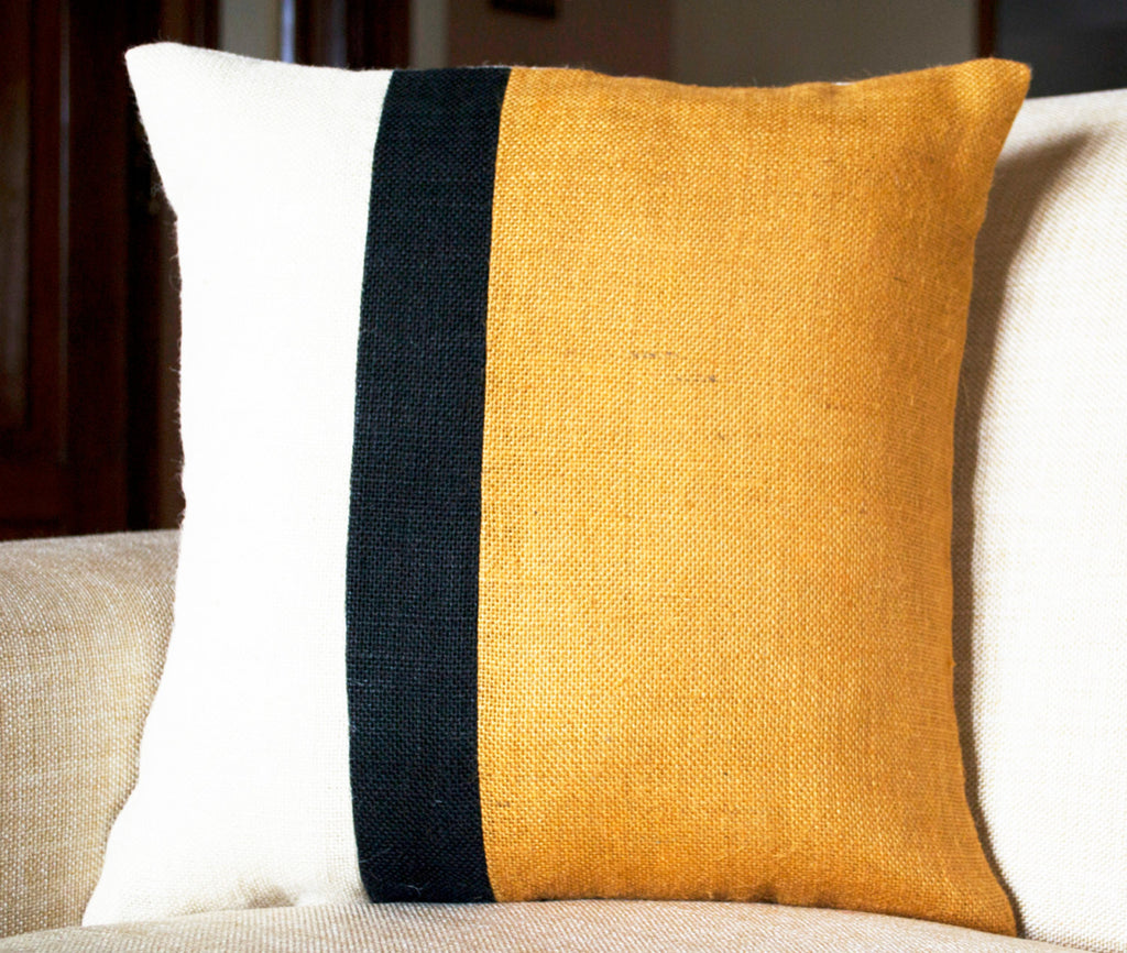 mustard color lumbar pillows