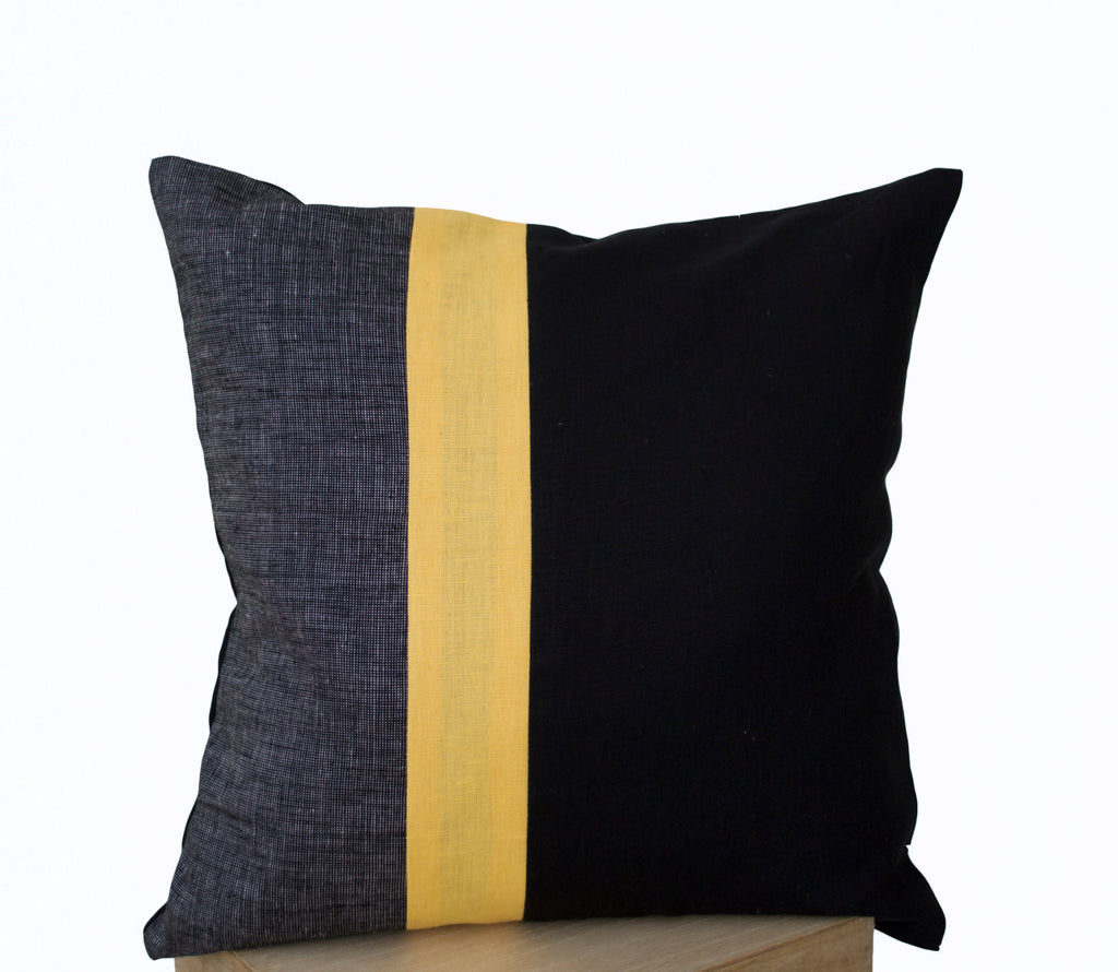 yellow linen cushions