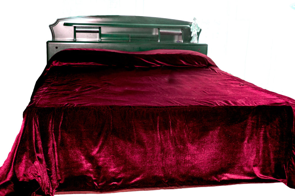 velvet bed sheets set