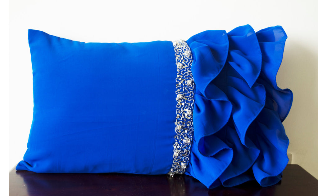 royal blue accent pillows