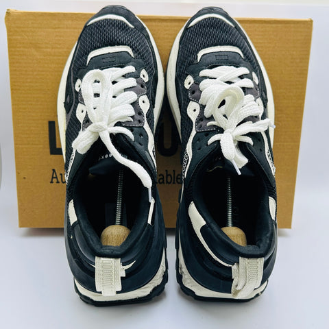 Bershka chunky running sneakers in black & white #M900XC1 – lastbuy