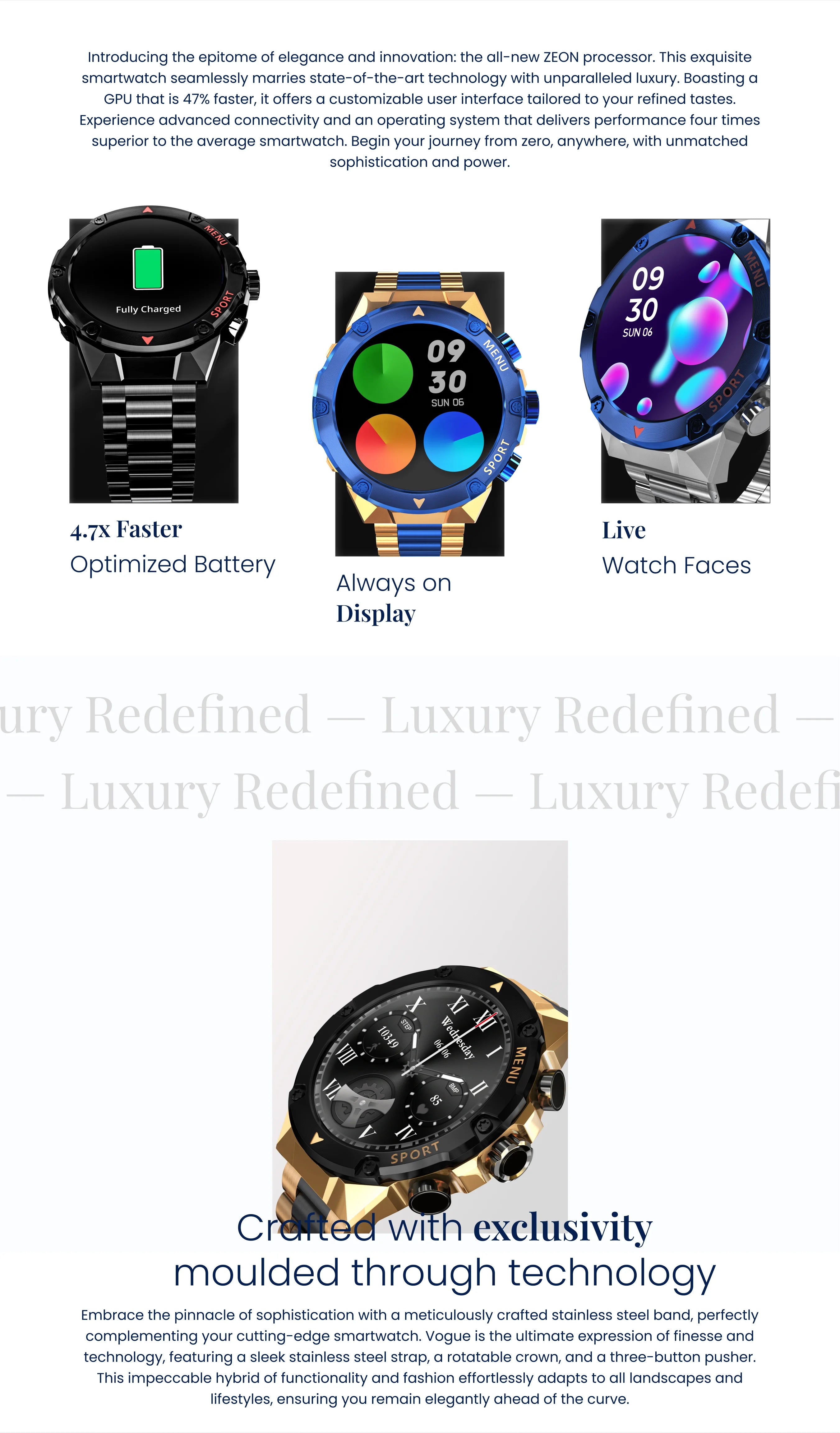 PLATINUM Series smartwatch