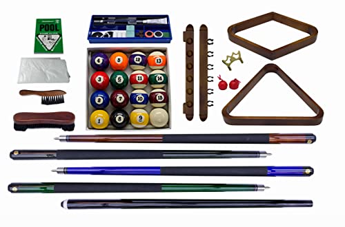 Imperium Style Pool Balls Billiard Set - Regulation Size - 17 Pc  Professional Pool Set w/Cue Ball and Sleek Black and Silver Case - Multi  Colored 