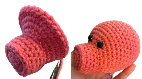 crochet pig parts