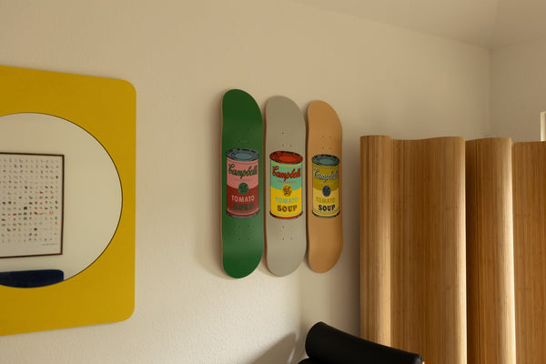 andy warhol skate wall art in design apartment