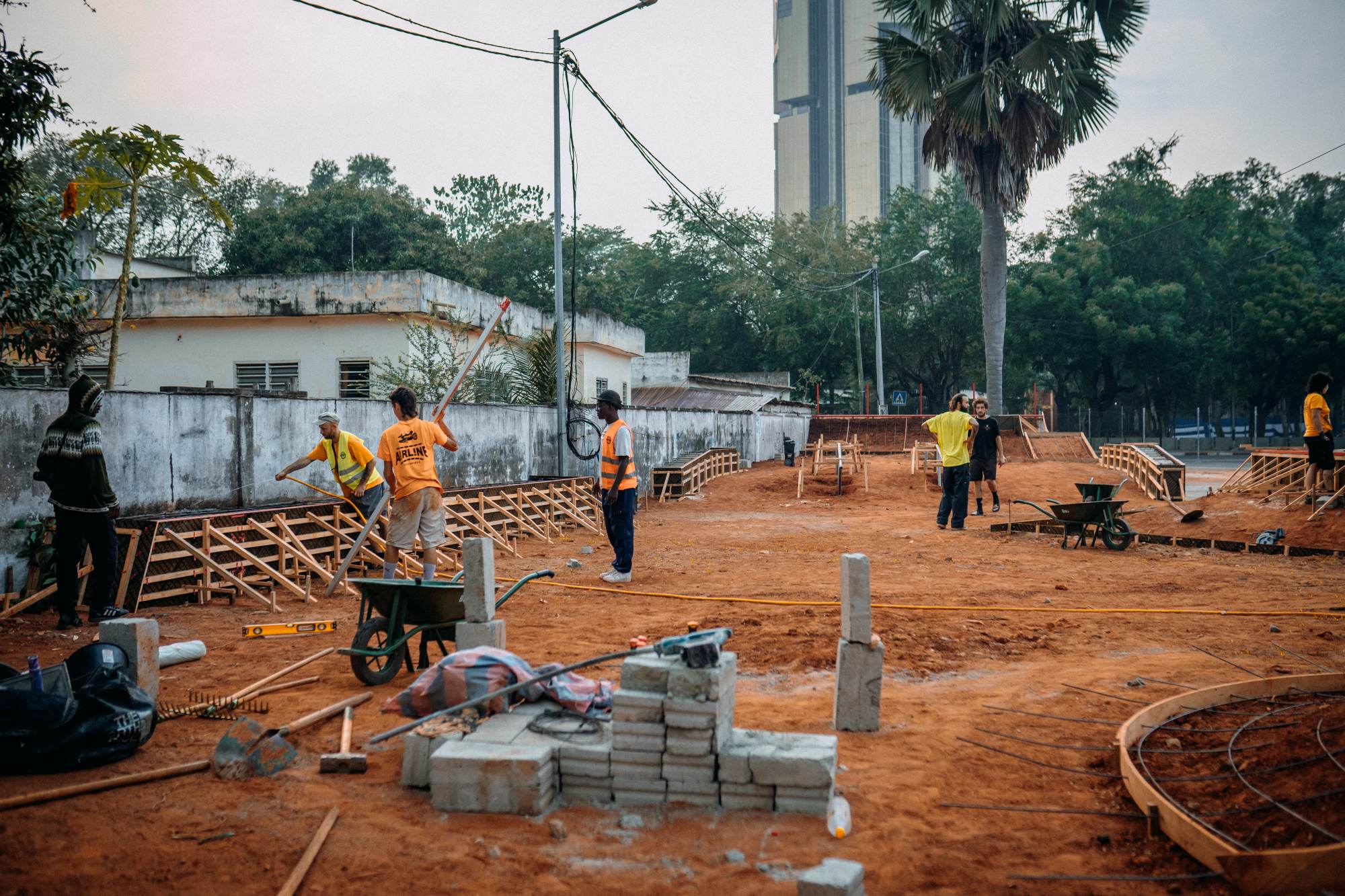 Skatepark being built in Lomé, Togo