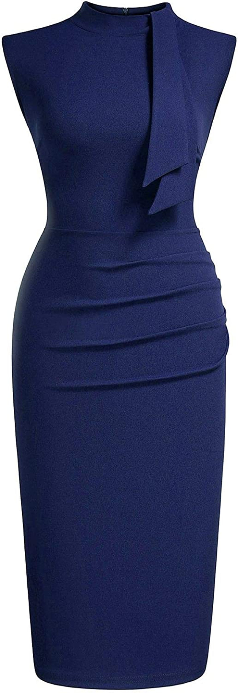 Women'S Retro 1950S Style Half Collar Ruffle Cocktail Pencil Dress –  Whispers