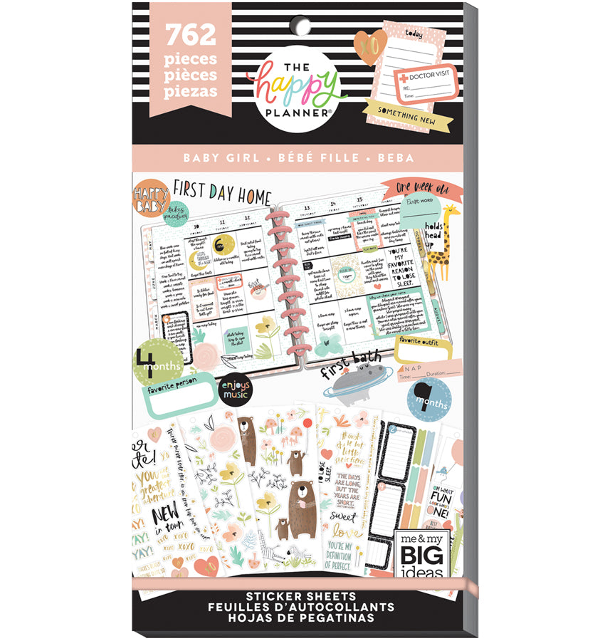 Happy Planner Baby Girl Value Sticker Pack 762pcs Craftforher Com