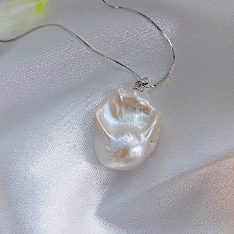 Pearlpals Mysterious - Freshwater Baroque Pearl Pendant in Sterling Silver