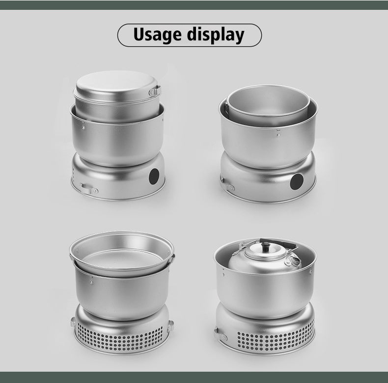 AdvenCrew 10pcs Camping Multi Compact Cookset