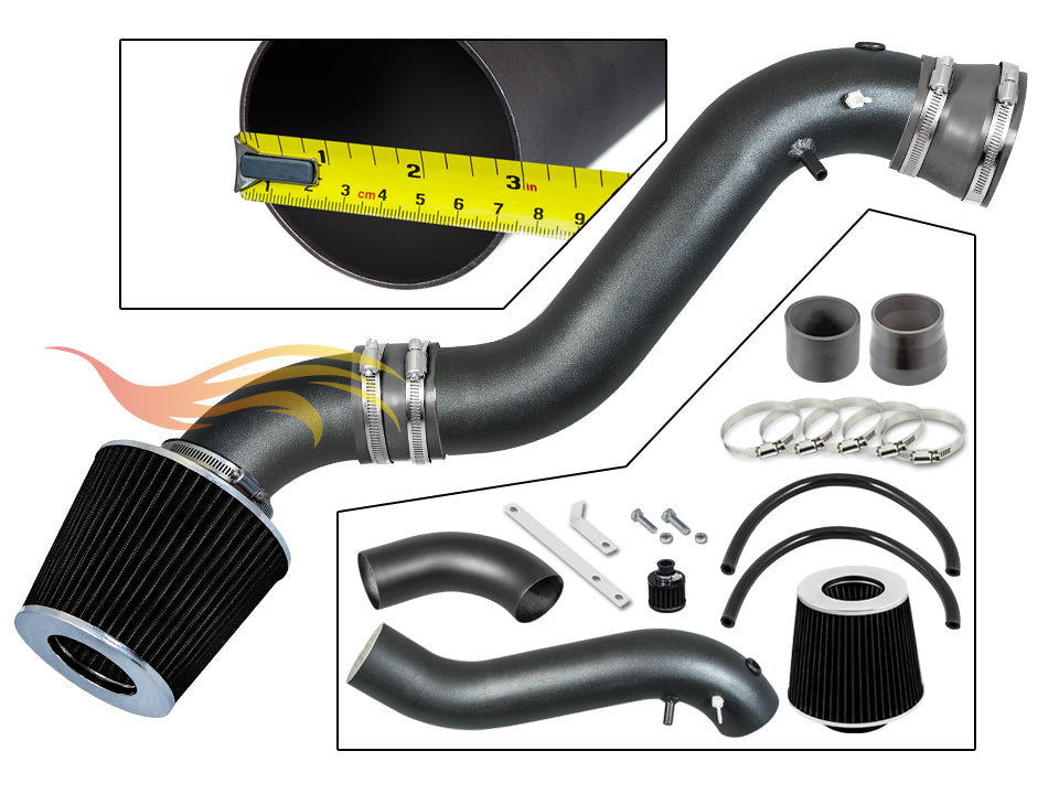 ARES MATTE BLACK PIPE BLUE - SHORT RAM INTAKE Compatible For CHEVY