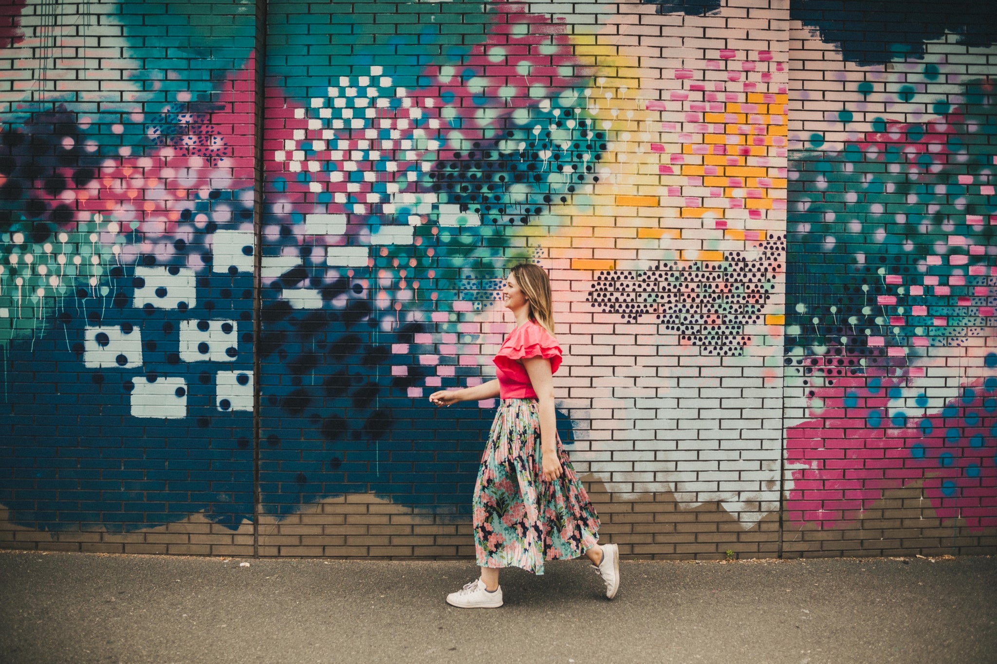 abstract commission mural by jessica slack in liverpool