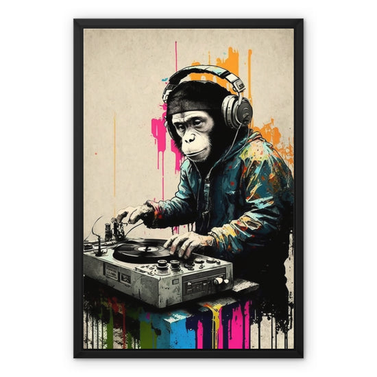 artgeist Impression sur toile acoustique DJ Monkey 119,4 x 78,7 cm
