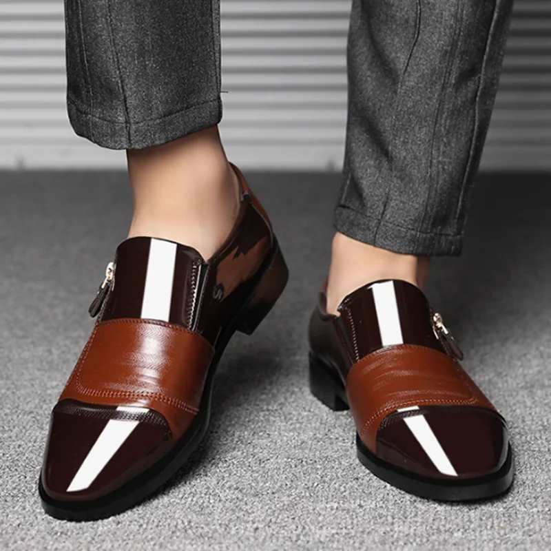 Stylish Business Casual Shoes in Black Patent Leather