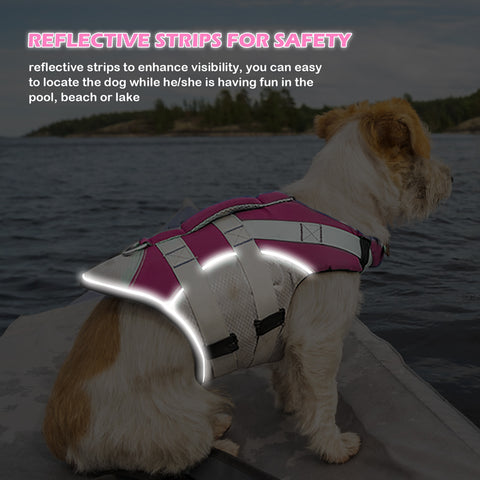 Reflective & Adjustable Dog Swim Life Vest