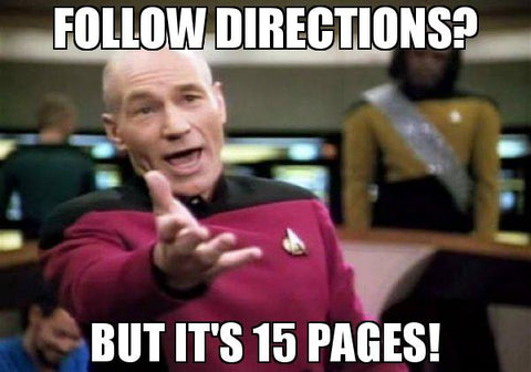 Follow directions? But it's 15 pages