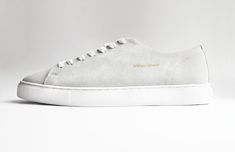 white suede shoes