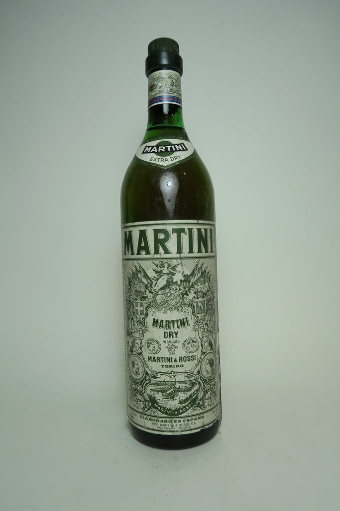 Martini & Rossi Extra Dry White Vermouth 1980s (18, 100cl) Old