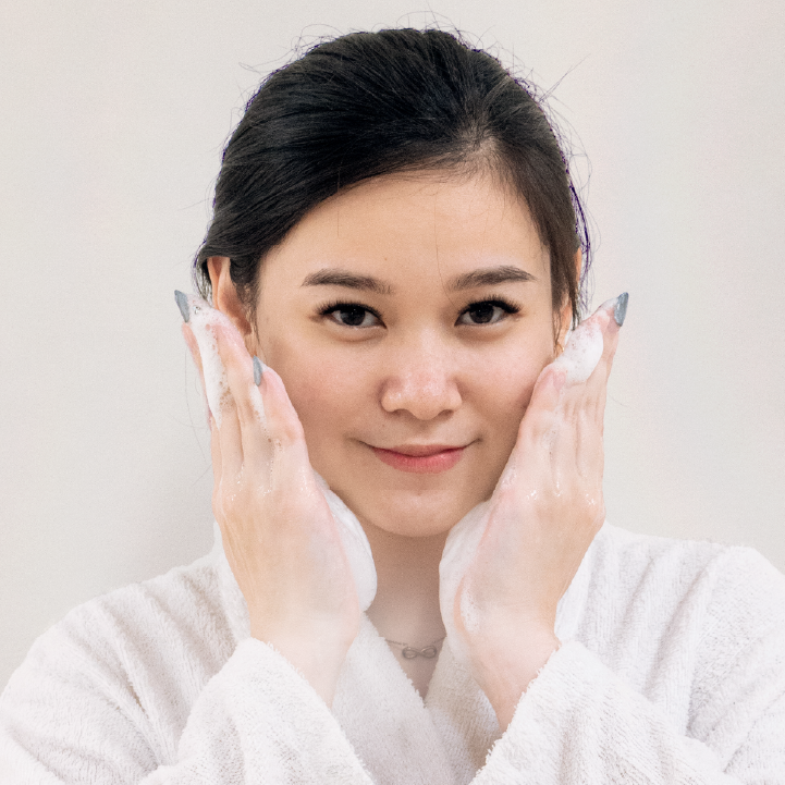 Washing face