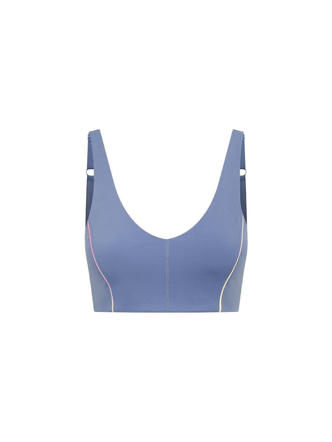 Nike Yoga Luxe light support crop top in blue