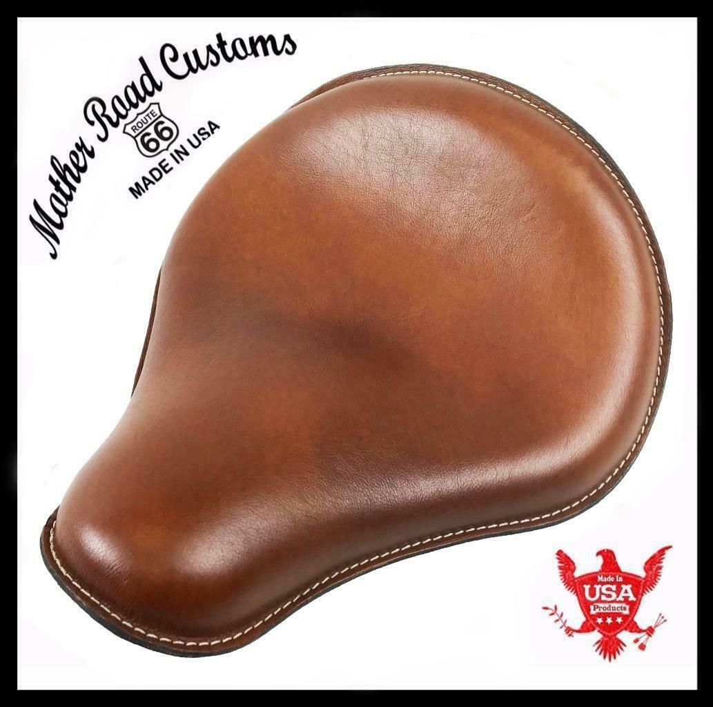 tan leather bike saddle