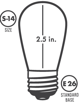 Tru-Tone S14 light bulb diagram