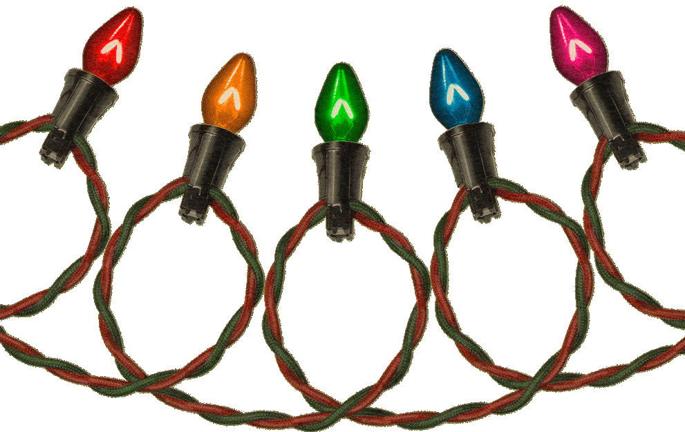 Illuminated Tru-Tone vintage-style Christmas lights and strings in Classic transparent colors