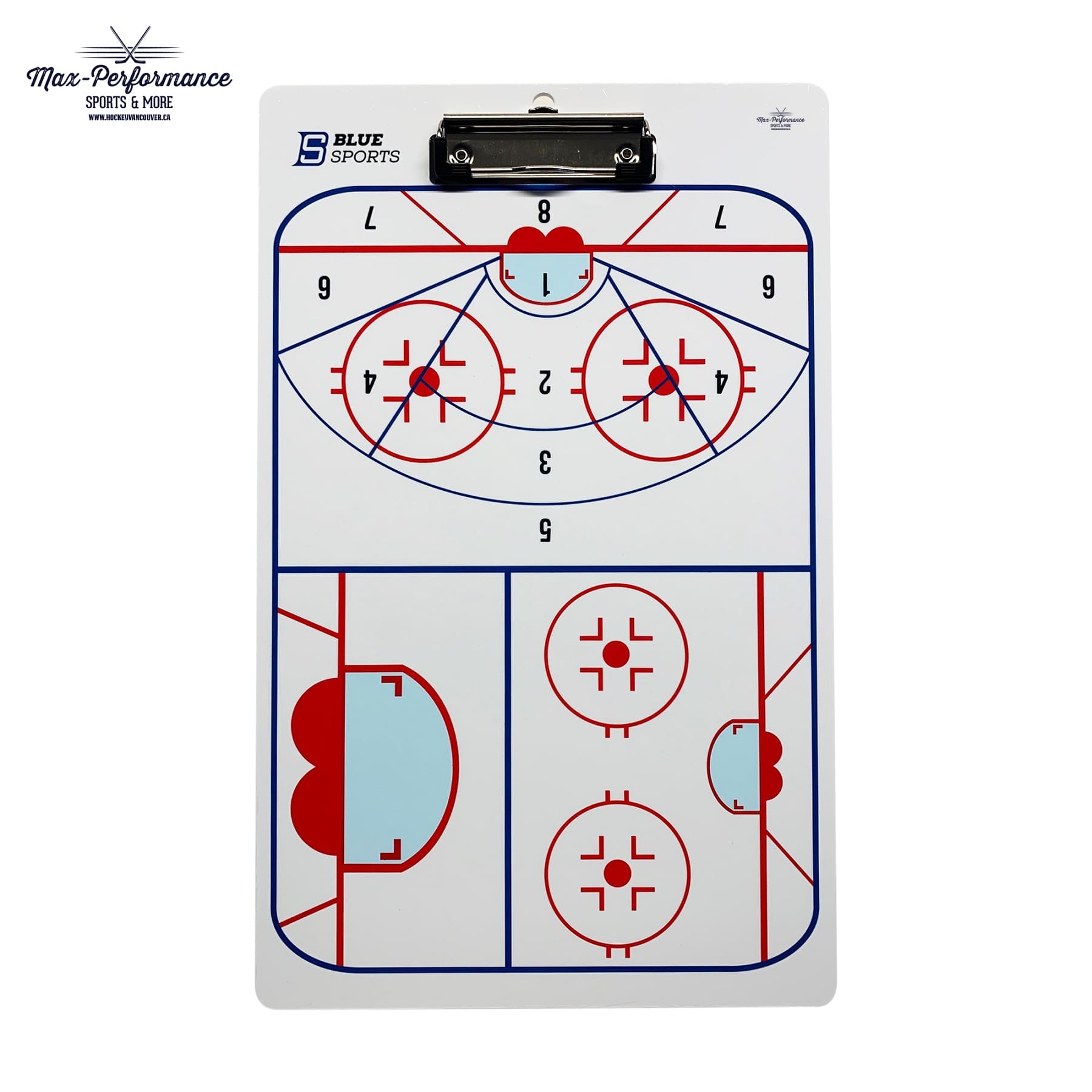 Hockey Double Sided Board for Coaches 15x10.5 with Markers –