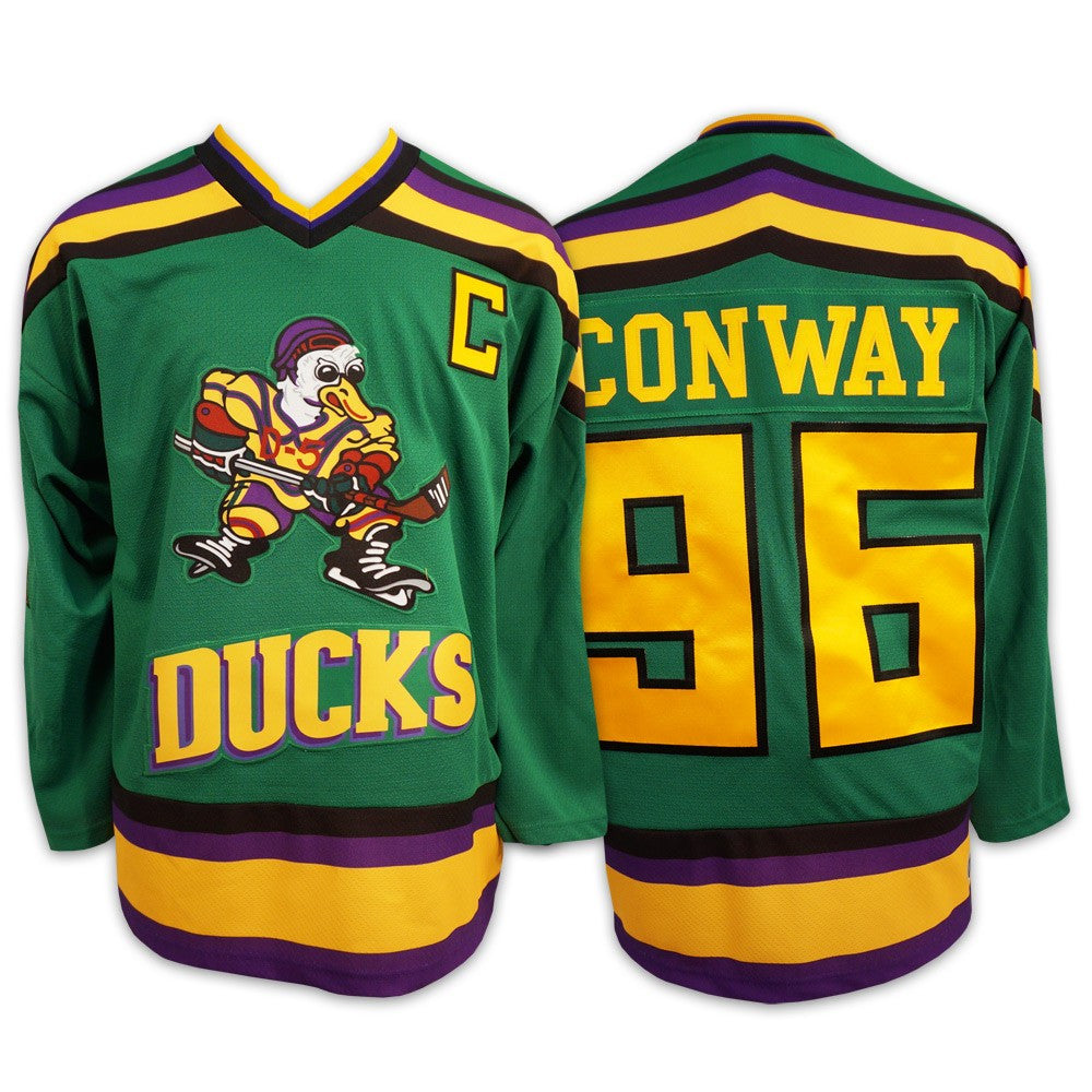 Adidas Authentic Charlie Conway Mighty Ducks Disney Hockey Jersey Green 54