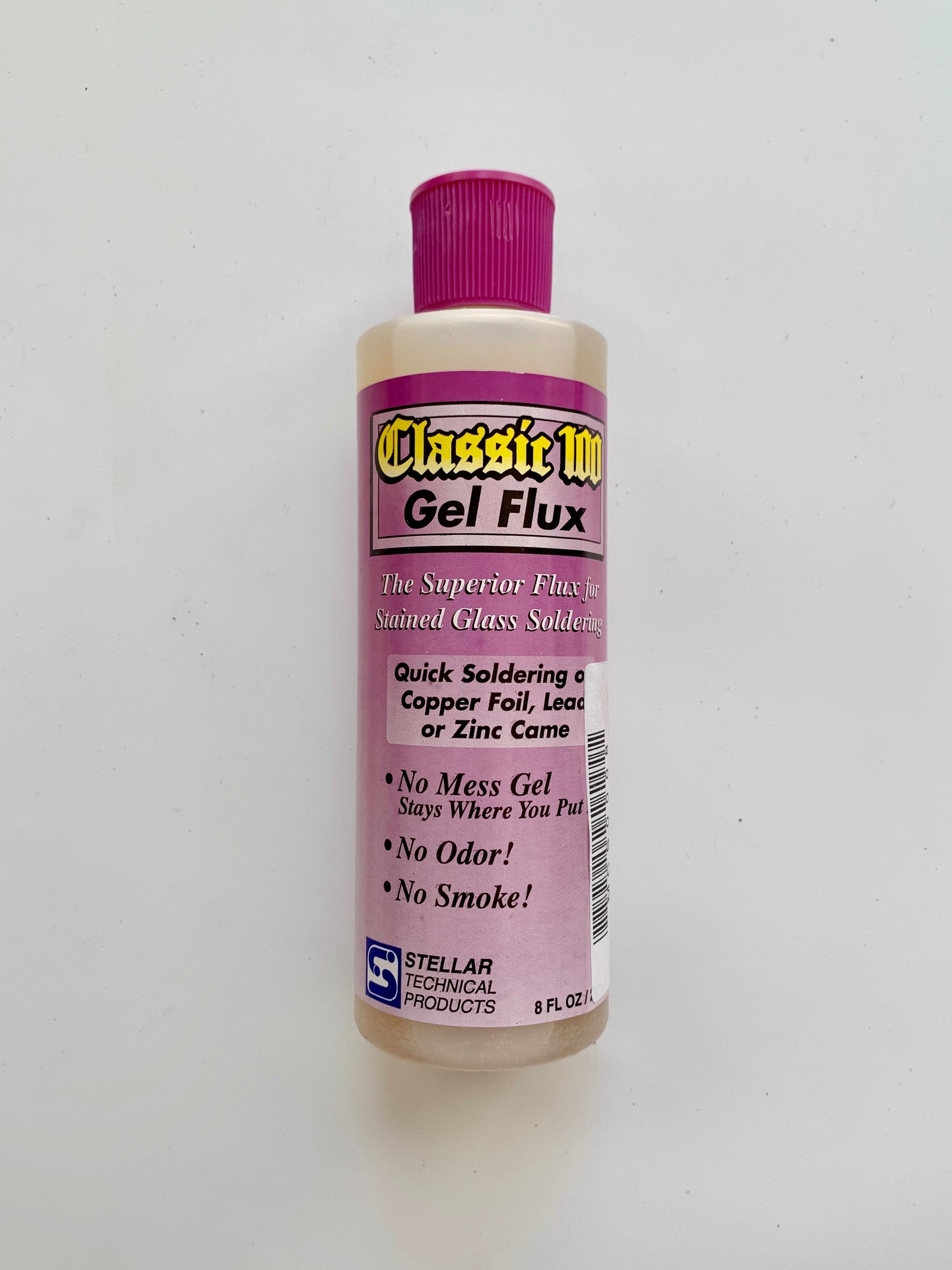 Flux, Classic 100 Gel for Stained Glass and Soldering, 8 oz bottle