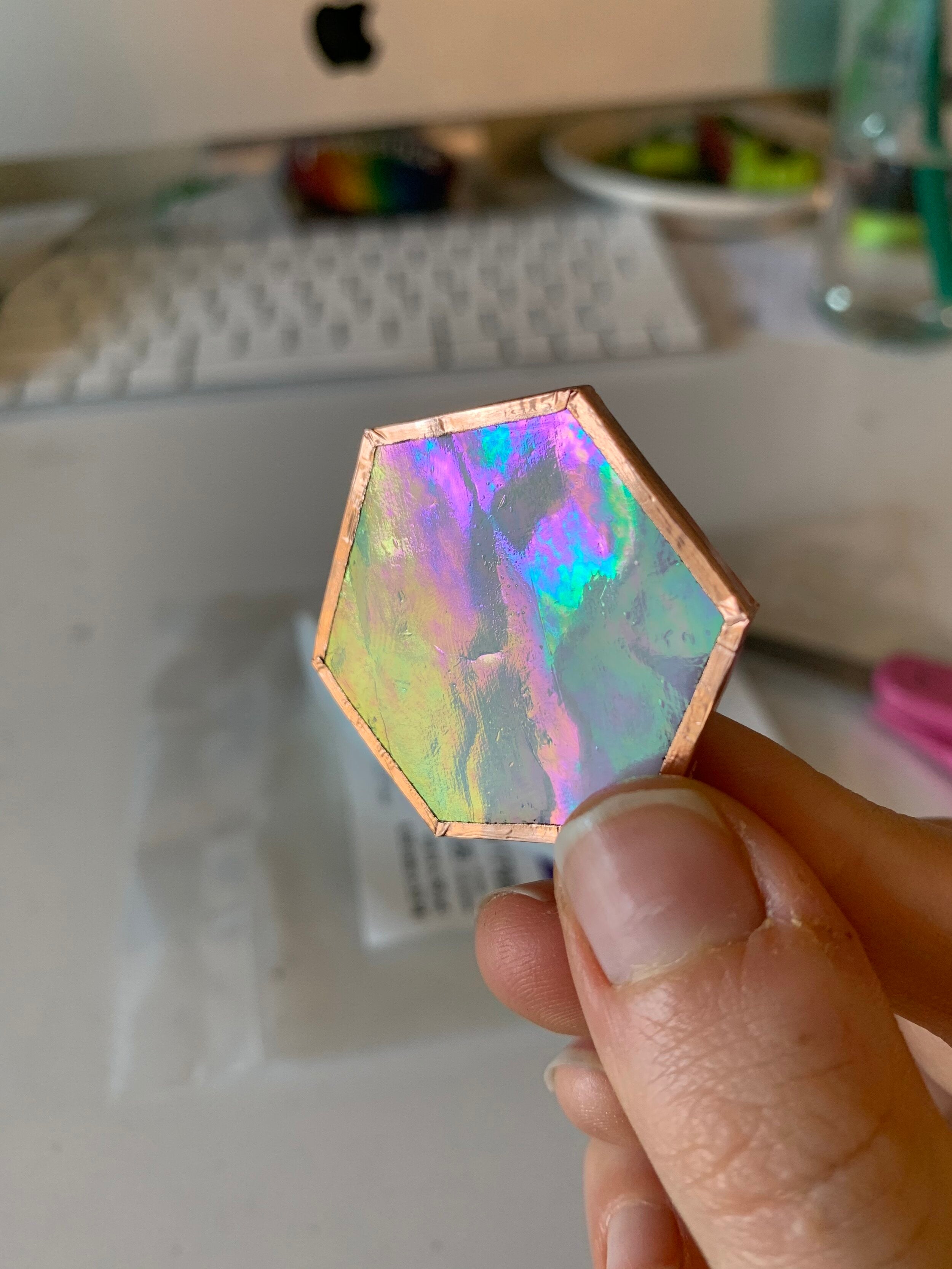 Holographic Copper Rainbow Tape