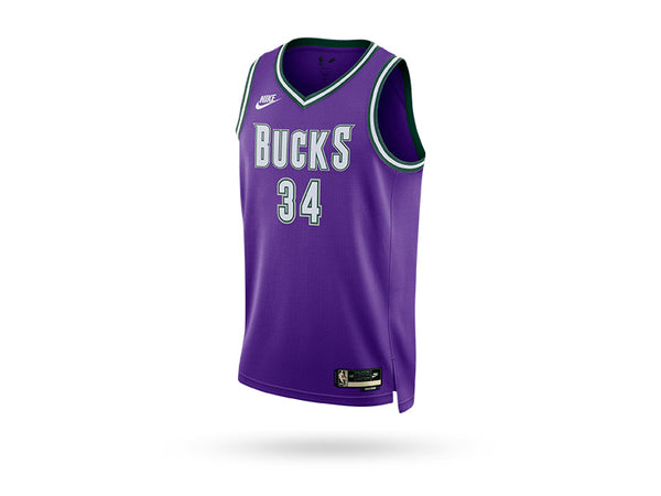 Nike Giannis Antetokounmpo Purple Milwaukee Bucks Swingman Jersey Purple/White