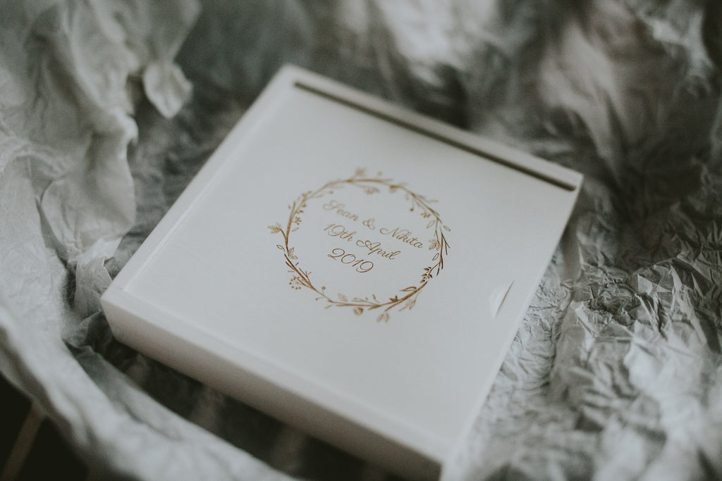 white wooden box for wedding photographers