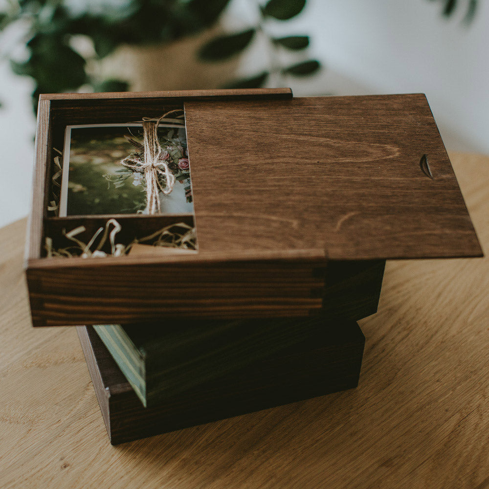 wooden photo box