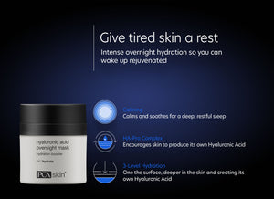 Hyaluronic Acid Overnight Mask - Give tired skin a rest. Intense overnight hydration so you can wake up rejuvenated.