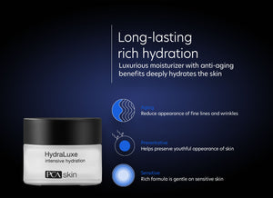 HydraLuxe - Long-lasting rich hydration. Luxurious moisturizer with anti-aging benefits deeply hydrates the skin