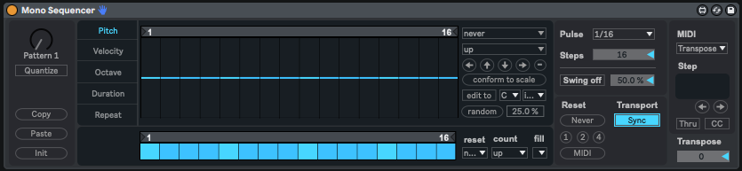 Picture of mono sequencer