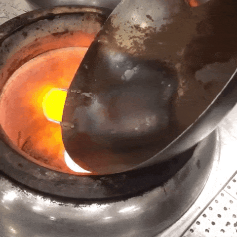 bluing the wok