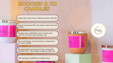 the perks of Boogies & Co candles