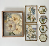 small golden pressed floral frames