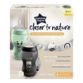 Tommee Tippee Closer to Nature - 260ml Bottle - 2 Pack 0M+